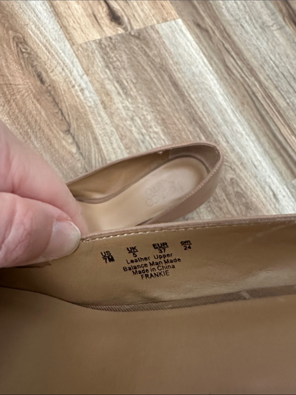Franco Sarto Nude Tan Pointed-Toe Wedge Pumps 7 - Picture 5 of 5